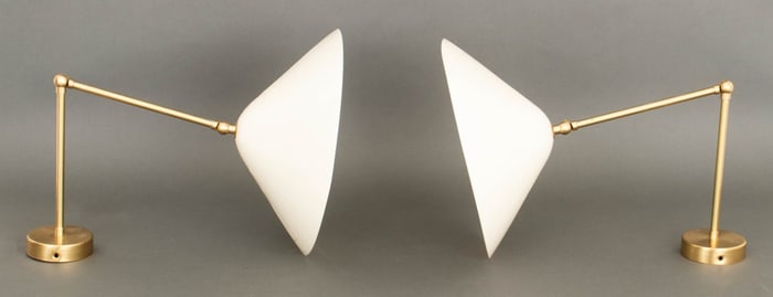 Stilnovo Style Swing-Arm Wall Sconces, Pair