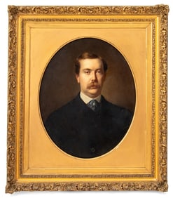 Etienne Billet Portrait of William H. Fitch Oil
