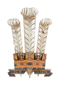 Prince of Wales Gilt & Painted Royal Warrant Crest