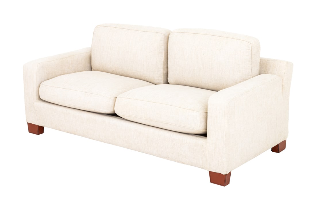 Rossi di Albizatte Beige Linen Upholstered Sofa (1 of 6)