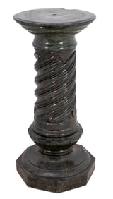 Victorian Green Serpentine Pedestal