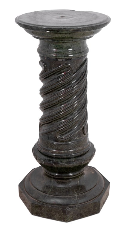 Victorian Green Serpentine Pedestal (1 of 4)