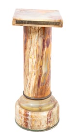French Gilt Metal Mounted Onyx Pedestal