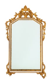 LaBarge Attr. Louis XV Style Giltwood Mirror