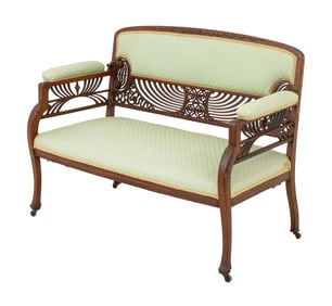 American Aesthetic Movement Walnut Sofa