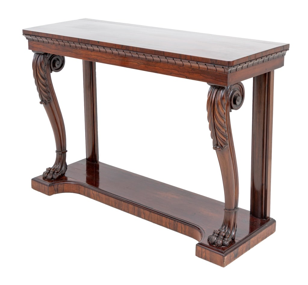 William IV Style Rosewood Console Table (1 of 4)
