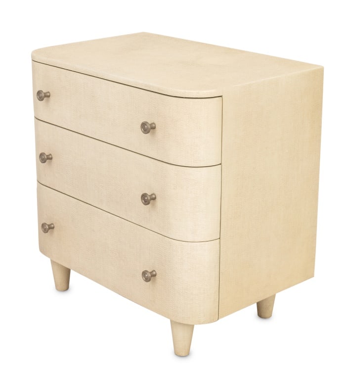 Karl Springer Style Linen Wrapped Chest of Drawers (1 of 5)