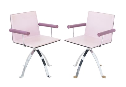 Il Loft Italian Postmodern Swivel Armchairs, Pr.