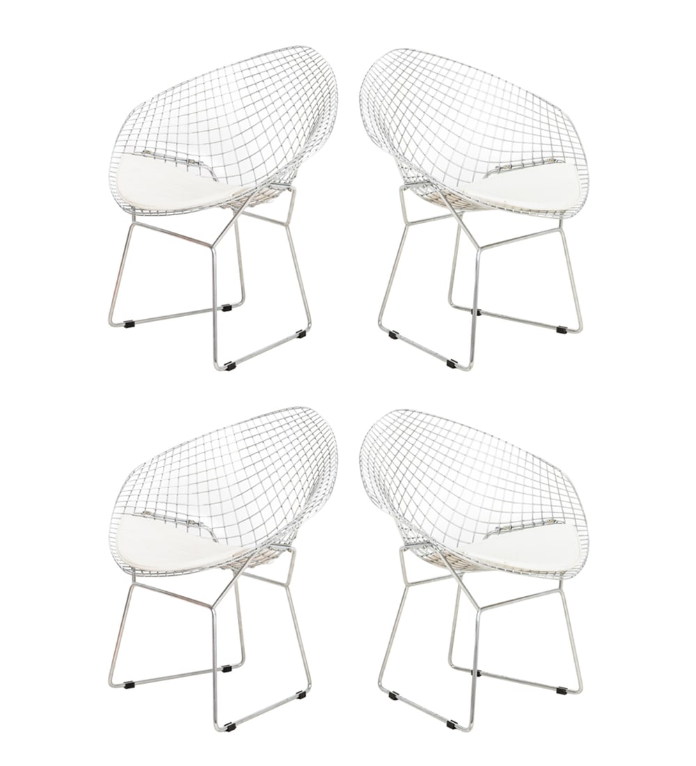 Harry Bertoia Diamond Wire Chairs, 4 (1 of 7)