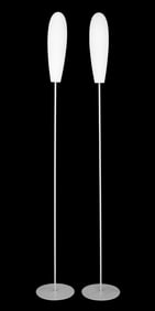 Itre Firme di Vetro Murano Glass Floor Lamps, Pair