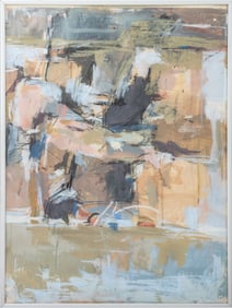 Gina Novet Abstract Composition Gouache, 1976