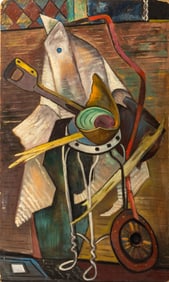 American School Double Sided Still Life Oil