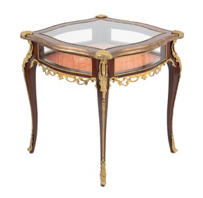 Louis XV Style Ormolu Mahogany Display Table