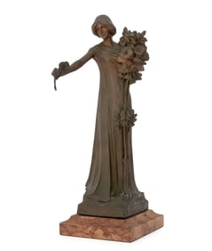Georg Burgstaller Art Nouveau Woman Bronze