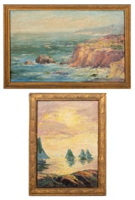 Stella Fiske Seascape Oil on Panels, 2