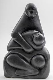 Mother and Child Carved Stone Sculpture