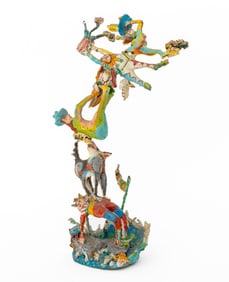 William H. Stevens Balancing Figures Sculpture