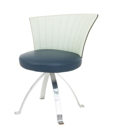 Giorgio Saporiti for Il Loft Leather Swivel Chair