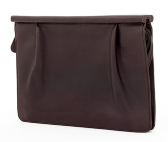 Fendi Purple Leather Clutch