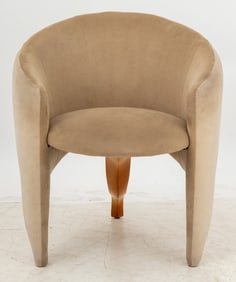 Modern Ultrasuede Upholstered Barrel Chair