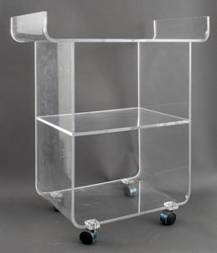 Charles Hollis Jones Style Acrylic Bar Cart