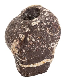 Breccia Stone Hand-Carved Vase