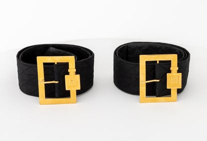 Chanel Gold-Tone Belt Buckles, Pair