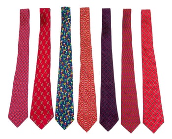 Hermes Silk and Silk Blend Ties, 7