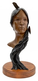 James Roybal "Lorraine" Patinated Bronze Sculpture