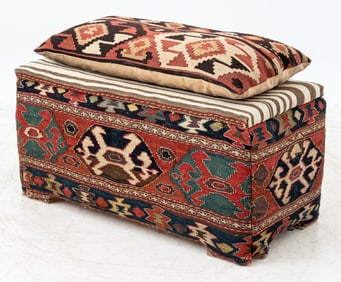 Kilim Upholstered Cedar Blanket Chest