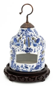 Chinese Blue and White Ceramic Hanging Lantern
