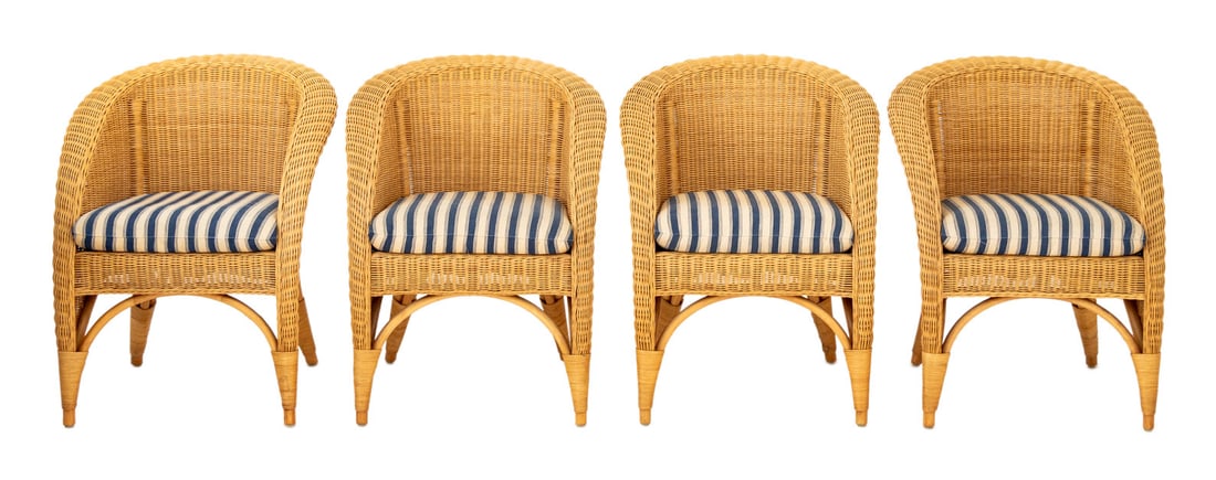 Varaschin Wicker Armchairs, 4 (1 of 7)