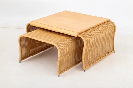 Varaschin Wicker Omega Low Nesting Tables, 2