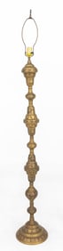 Moroccan Engraved Brass Floor Lamp