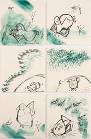 Eva Bouzard-Hui Unglazed Surreal Ceramic Tiles, 6