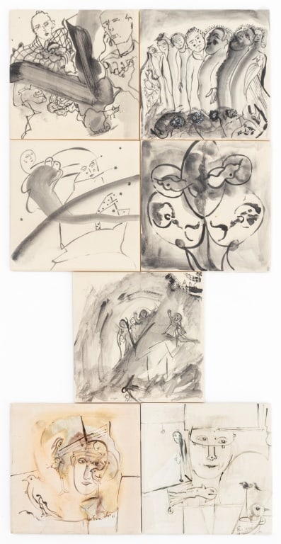 Eva Bouzard-Hui Surrealist Ceramic Tiles, 7 (1 of 15)