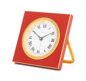 Tiffany & Co. Red Enamel Alarm Clock