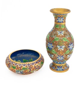 Chinese Cloisonne Brass Articles, 2
