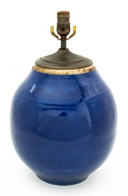 Chinese Powder Blue Porcelain Vase as Lamp