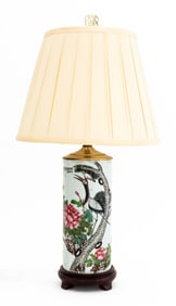 Chinese Famile Rose Porcelain Vase as Lamp