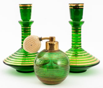 Irving Rice & Co. Glass Perfume Bottles, 3
