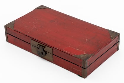 Chinese Red Lacquered Document Box