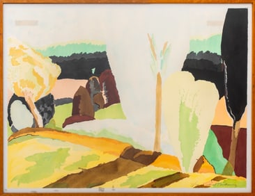Paul Narkiewicz Abstract Landscape Lithograph