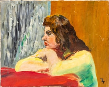 Robert I. Turner Portrait of a Woman Oil on Canvas