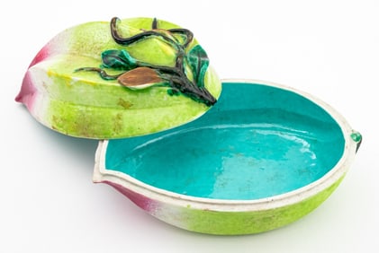 Chinese Porcelain Melon Form Covered Box