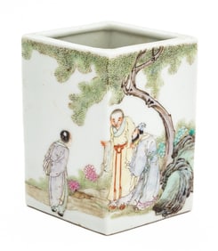 Chinese Porcelain Diamond Form Vase, 19th C.