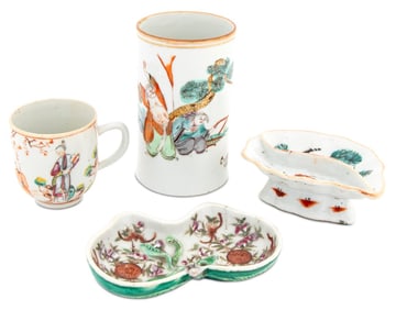 Chinese Famille Rose Porcelain Vessels, 4