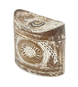 European Miniature Silver Tea Caddy, 19th C.