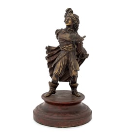French Patinated Bronze Figure of a Soldier