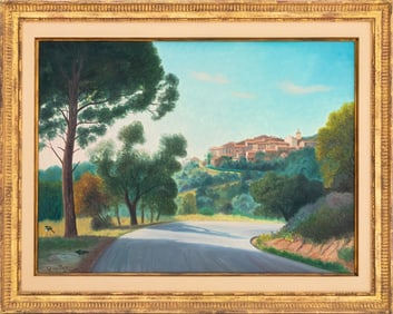 Andre Quellier Landscape Scene Oil on Masonite